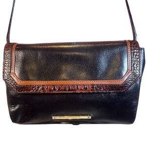 Brahmin Tuscan Tri-Texture Carina Shoulder Bag/Clutch EUC
